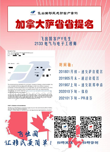 飞出国客户Y先生2133萨省技术移民准签-001