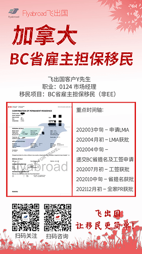 飞出国客户Y先生0124市场经理BC省雇主担保移民全家PR准签_副本