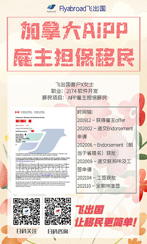 飞出国客户X女士2174AIPP项目PR准签
